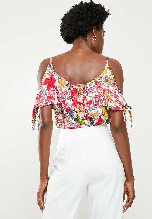 edit - Cold shoulder blouse - multi