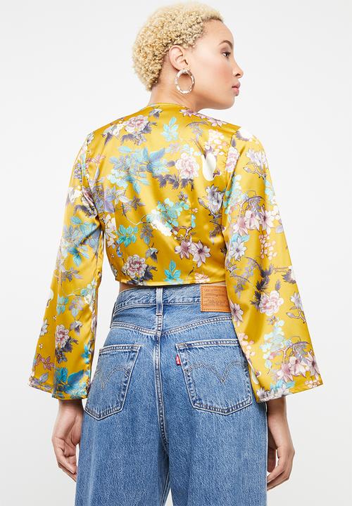 STYLE REPUBLIC - Front button crop top - multi 
