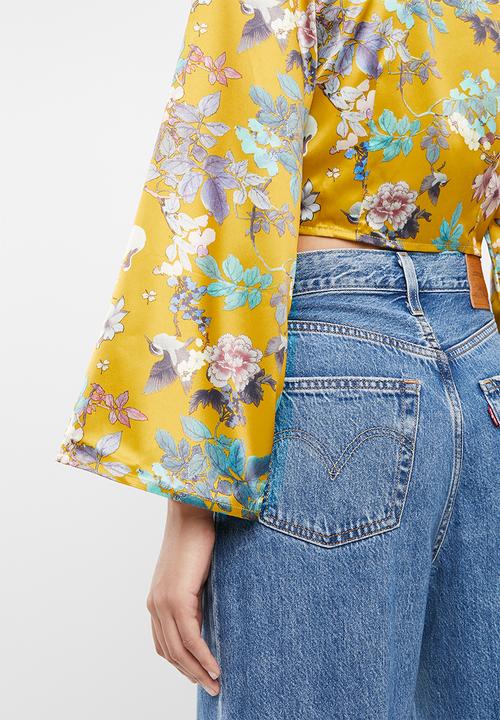 STYLE REPUBLIC - Front button crop top - multi 