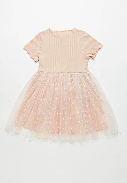 Pop Candy - Combo mesh dress - pink