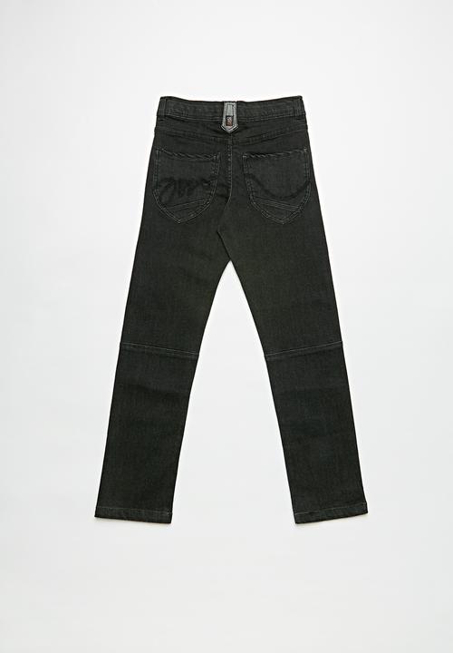 Pop Candy - Black bottom panel denim - black