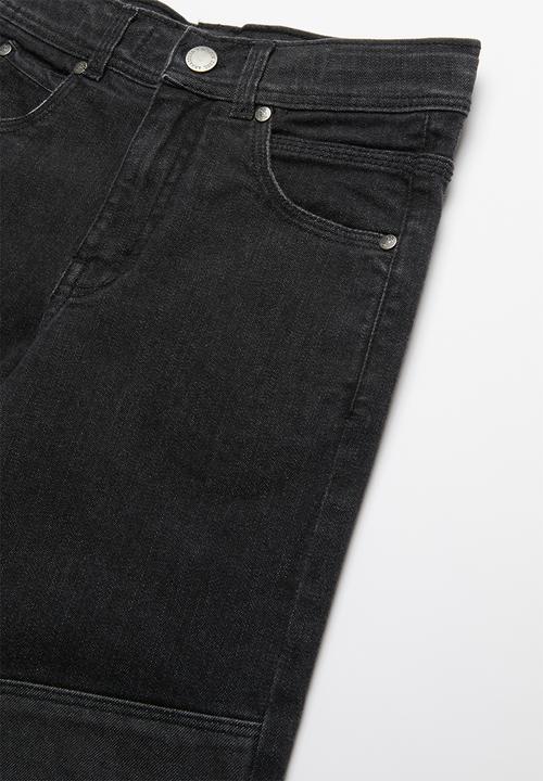 Pop Candy - Black bottom panel denim - black