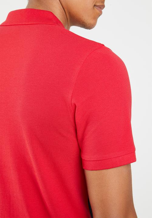 Jack & Jones - Mikkel short sleeve polo - red & navy