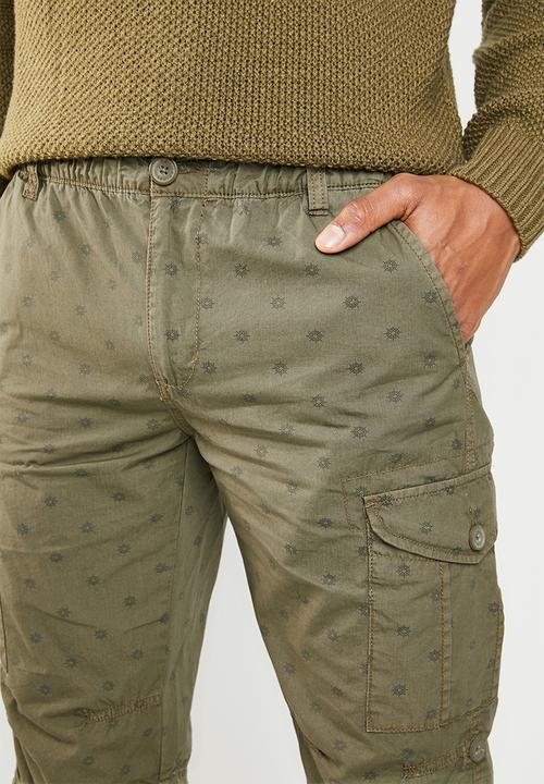 STYLE REPUBLIC - Cargo shorts with tie Up - green