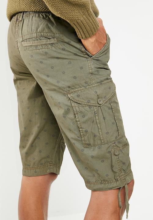 STYLE REPUBLIC - Cargo shorts with tie Up - green