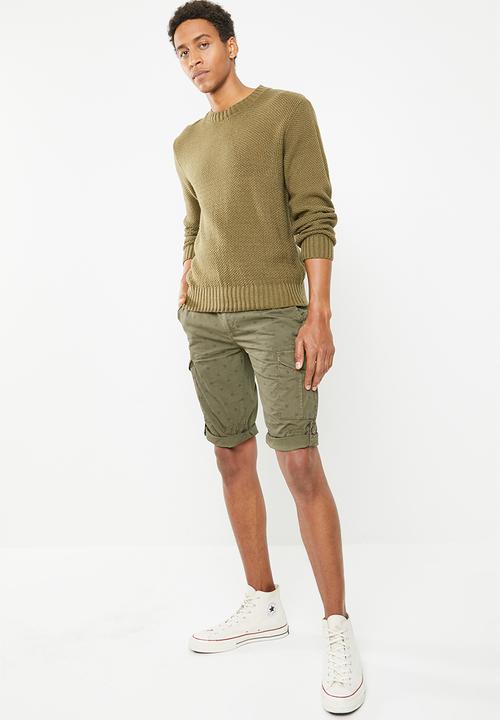 STYLE REPUBLIC - Cargo shorts with tie Up - green