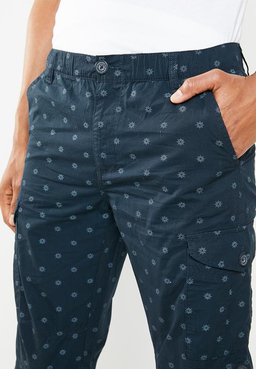 STYLE REPUBLIC - Cargo shorts with tie up - navy