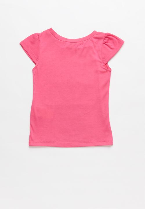 Pop Candy - Girls Flower Printed T-shirt - pink