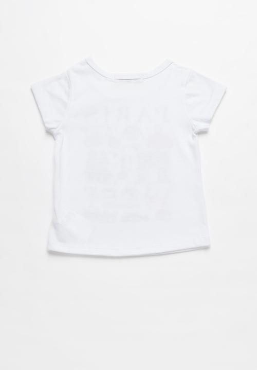 Pop Candy - Baby Girls Printed Tee - white
