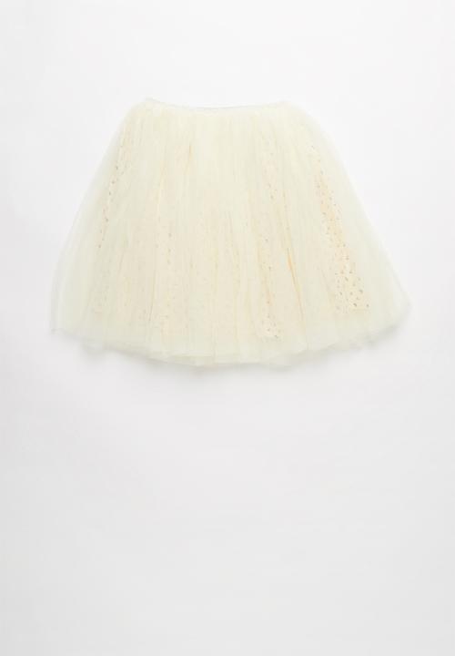 Pop Candy - Mesh skirt - cream