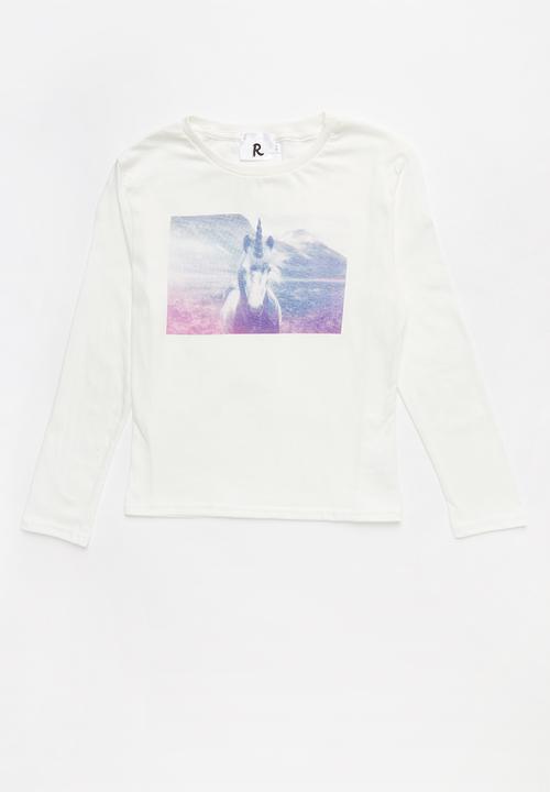 Rebel Republic - Kids 2 pack long sleeve top - white & pink