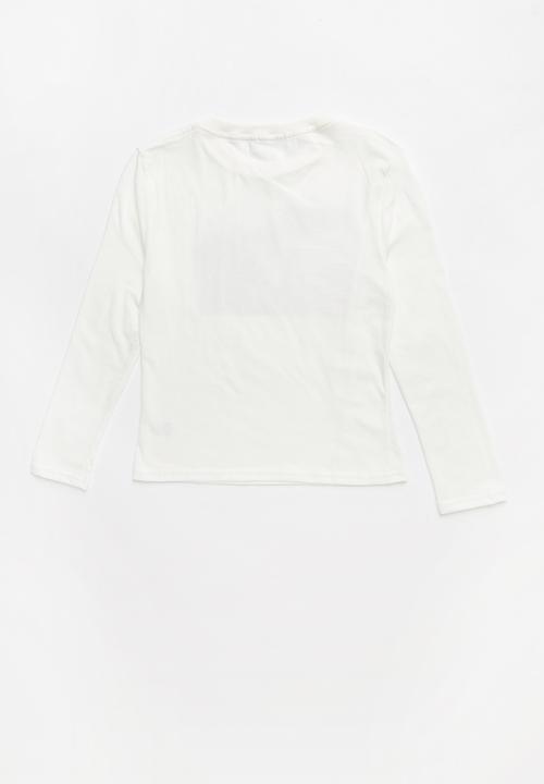 Rebel Republic - Kids 2 pack long sleeve top - white & pink