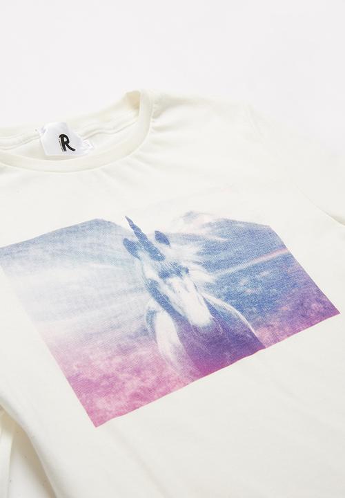 Rebel Republic - Kids 2 pack long sleeve top - white & pink