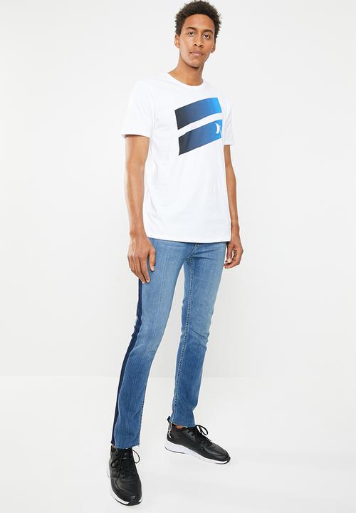 Hurley - Icon slash gradient tee - white