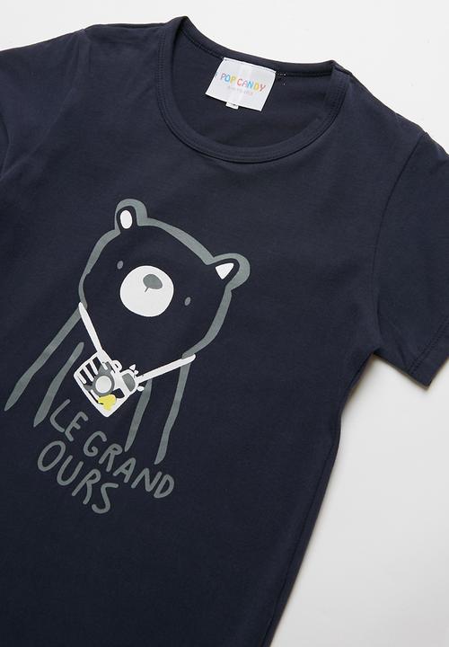Pop Candy - Printed short sleeve tee - navy