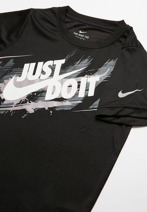 Nike - Nkb painted jdi swoosh short sleeve T-shirt  - black