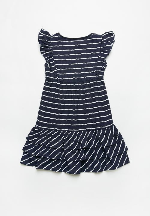 Pop Candy - Stripe dress - navy & white