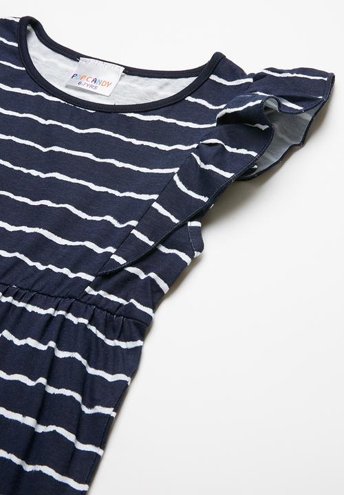 Pop Candy - Stripe dress - navy & white