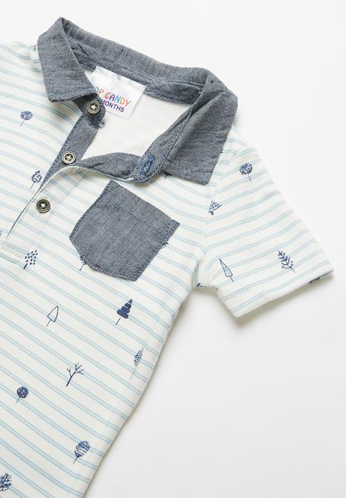 Pop Candy - Baby boys polo shirt - white