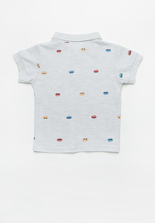 Pop Candy - Boys golfer tee - grey
