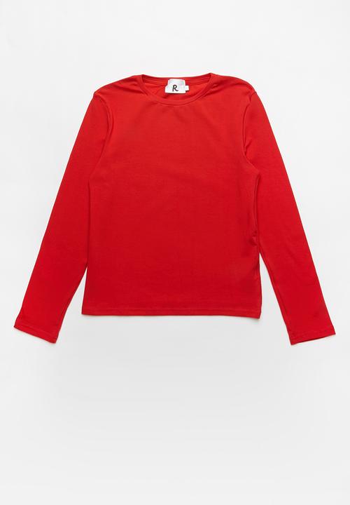 Rebel Republic - Kids 2 pack long sleeve top - black & red