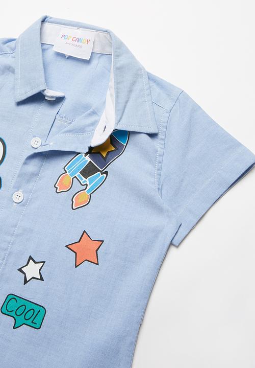 Pop Candy - Printed golf shirt - blue