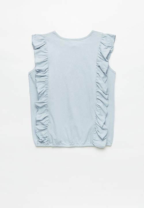 Pop Candy - Ruffle blouse - blue