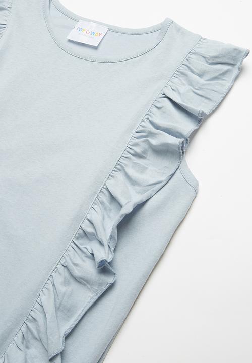 Pop Candy - Ruffle blouse - blue