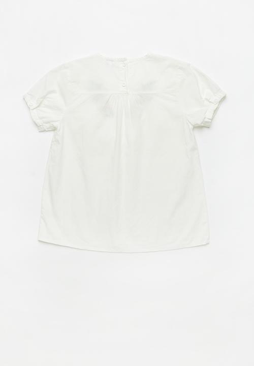 Pop Candy - Girls floral print blouse - white