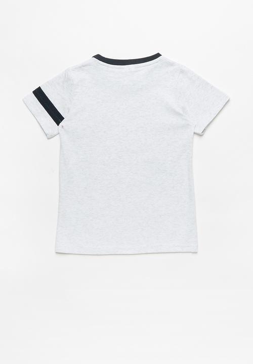 Pop Candy - Boys tee - grey & navy