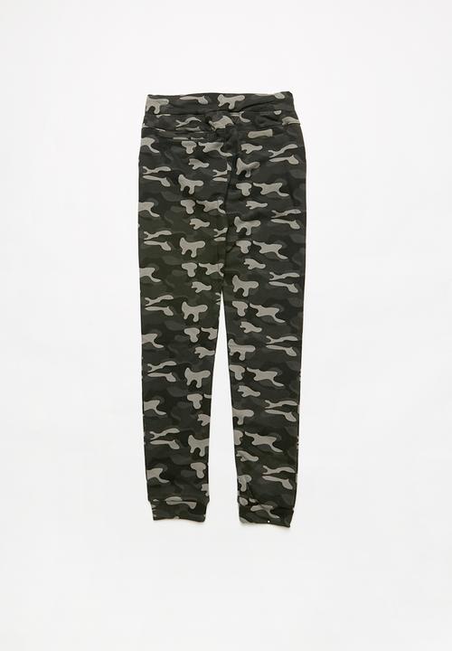 MINOTI - Teen boys camo jogpant - grey & black