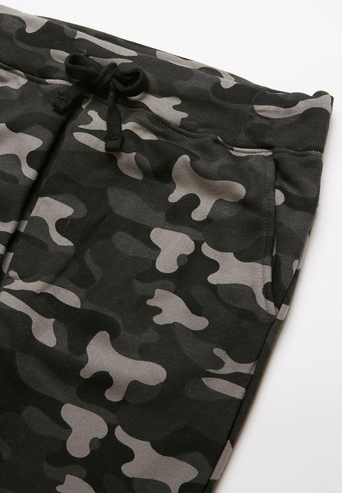 MINOTI - Teen boys camo jogpant - grey & black
