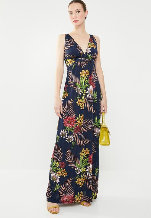 Revenge - V-Neck maxi dress - navy
