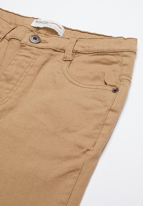 MINOTI - Teens slub twill pant - beige