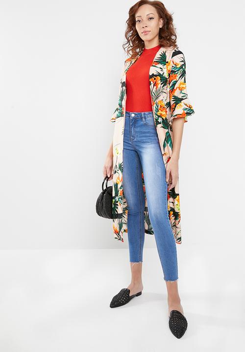 STYLE REPUBLIC - Frill sleeve kimono - multi-colour