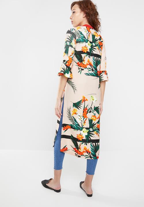 STYLE REPUBLIC - Frill sleeve kimono - multi-colour