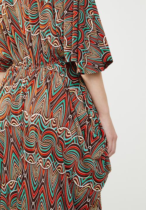 Revenge - Drape detail maxi dress - multi