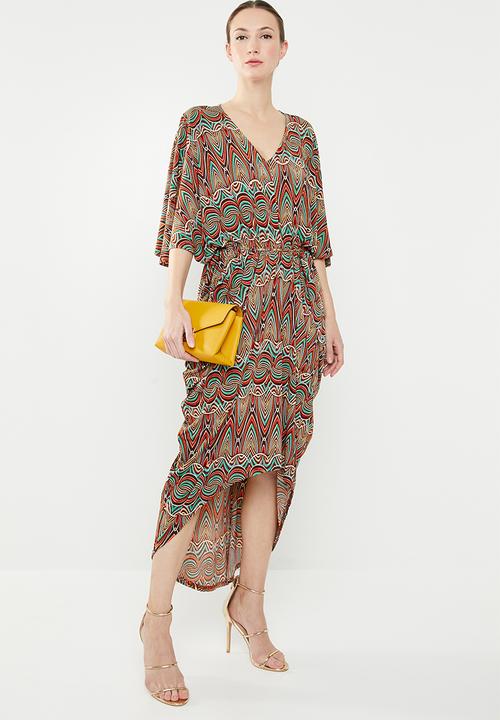 Revenge - Drape detail maxi dress - multi