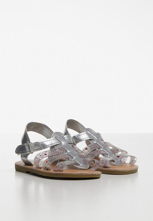 Pop Candy - Girls gladiator sandals - silver