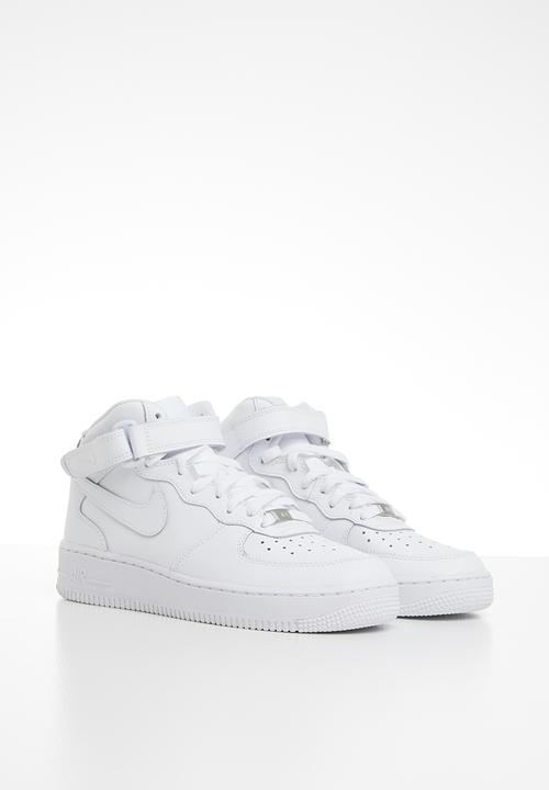 Nike - Nike Air Force 1 mid basketball sneaker - white