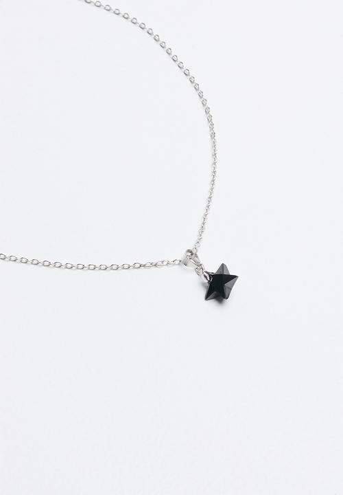 Pop Candy - Chrome star necklace - silver