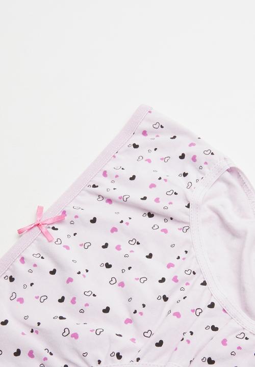 MINOTI - 5 pack knickers set - pink & white