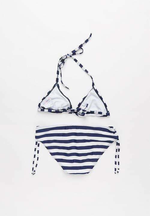 Pop Candy - Stripe bikini - blue & white 