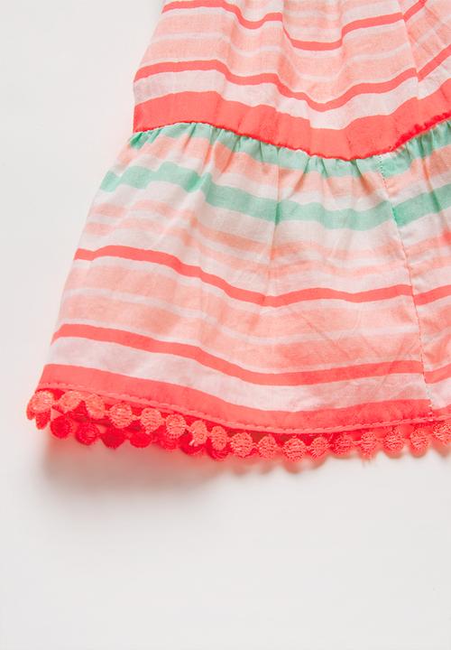 Pop Candy - 2 pack heart tee skirt set - pink & green 