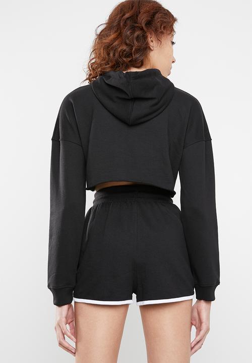 Missguided - Msgd crop hoodie - black