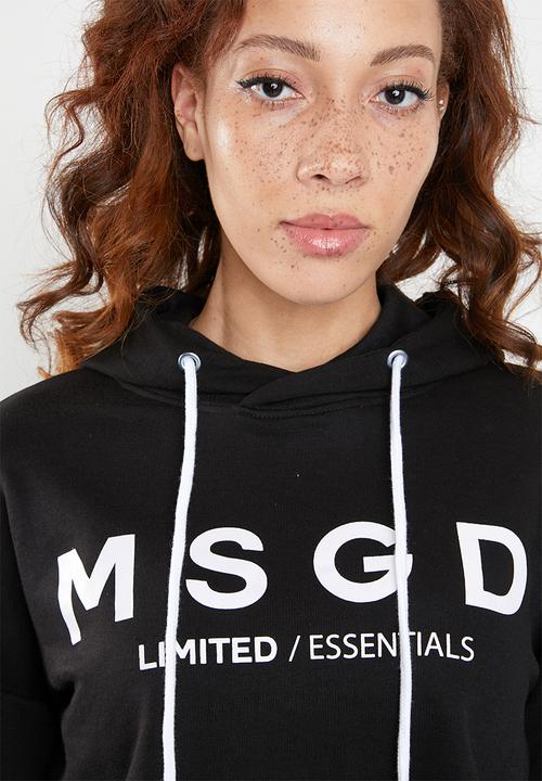 Missguided - Msgd crop hoodie - black