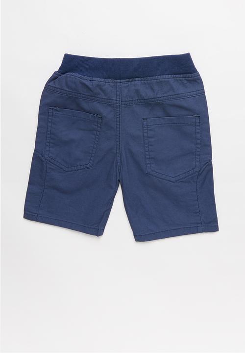 Pop Candy - Boys side stripe shorts - blue