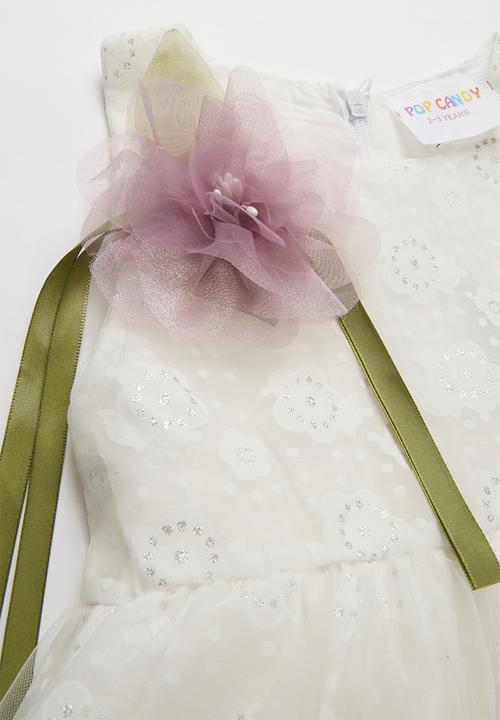 Pop Candy - Printed sleeveless dress - white