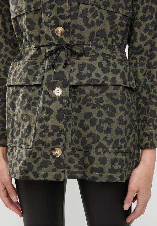 Missguided - Leopard camo parka - khaki & black
