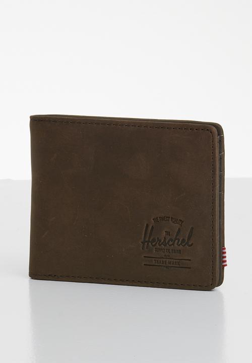 HERSCHEL - Hank leather wallet - brown
